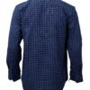 Saasha Garments Dark Blue With White Checks Shirt For Men Back