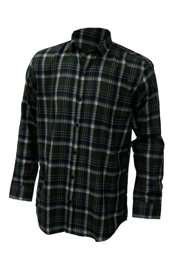 Saasha Garments Forest Green Big Checks Shirt For Men