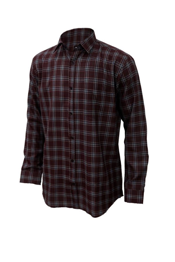 Saasha Garments Maroon Big Checks Shirt For Men