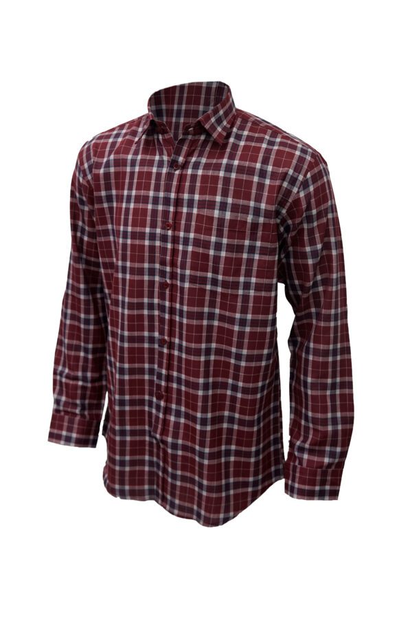 Saasha Garments Maroon Box Big Checks Shirt For Men
