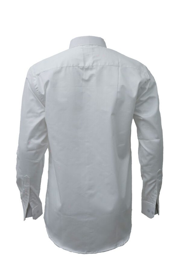 Saasha Garments White Plain Shirt For Men Back