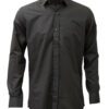 Saasha Garments Mid Black Plain Shirt For Men Front