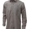 Saasha Garments Light Grey Plain Shirt For Men Front Side