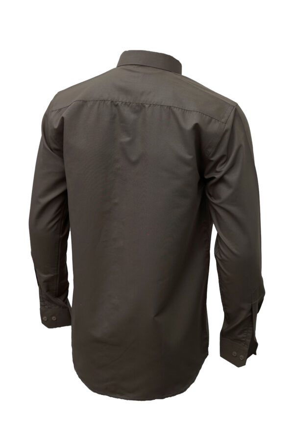 Saasha Garments Light Brown Plain Shirt For Men 2 Back Side
