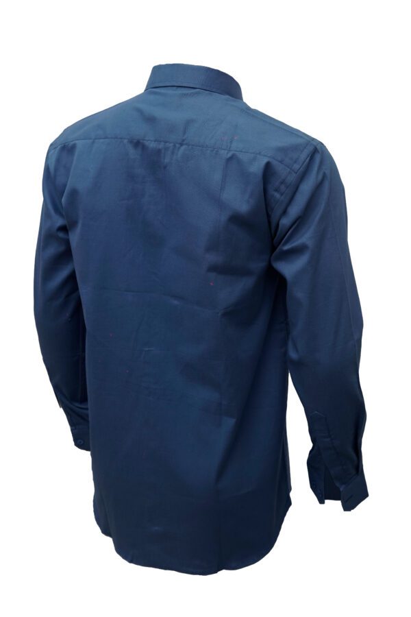 Saasha Garments Green Plain Shirt For Men Back Side