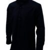 Saasha Garments Dark Navy Blue Plain Shirt For Men Front Side