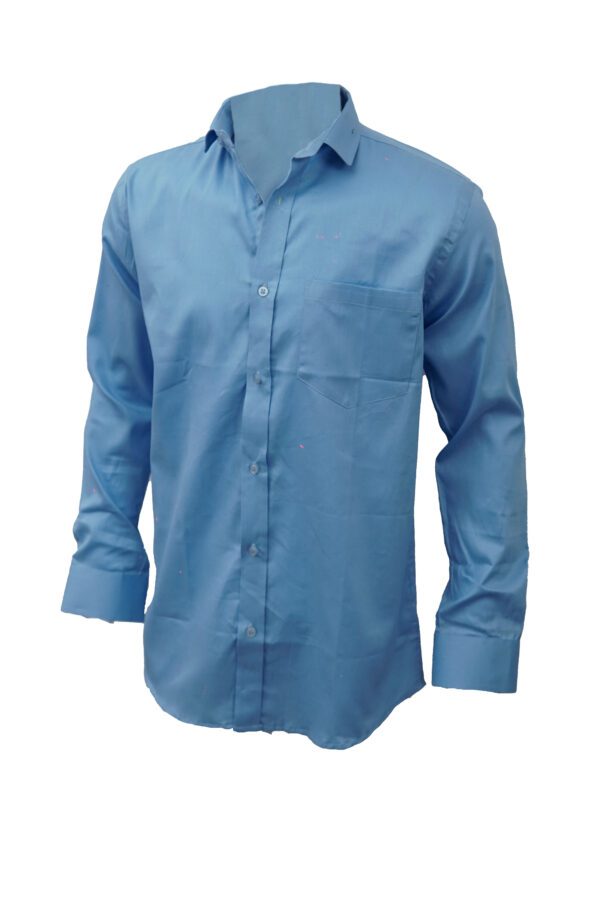 Saasha Garments Sky Plain Shirt For Men Front Side