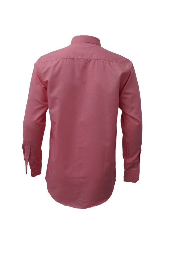 Saasha Garments Pink Plain Shirt For Men Back