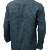 Saasha Garments Dark Green With Blue Checks Shirt For Men Back Side