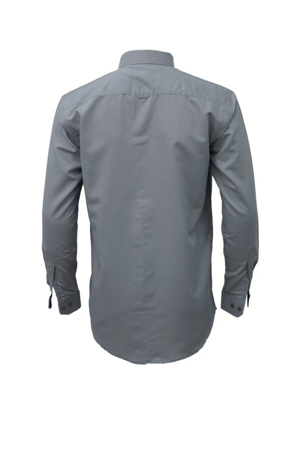 Saasha Garments Cream Plain Shirt For Men Back