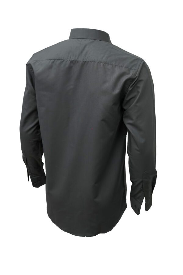 Saasha Garments Grey Plain Shirt For Men Back Side