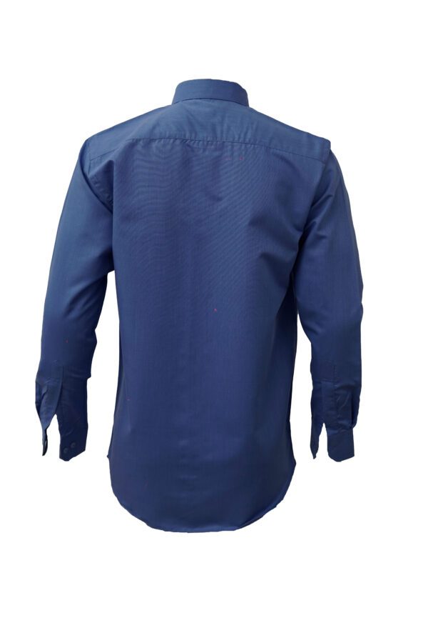 Saasha Garments ink Blue Plain Shirt For Men Back