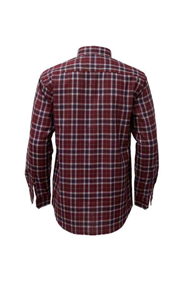 Saasha Garments Maroon Box Big Checks Shirt For Men