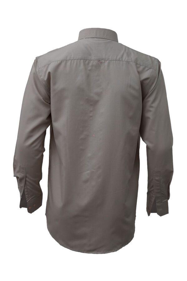 Saasha Garments Light Grey Plain Shirt For Men Back