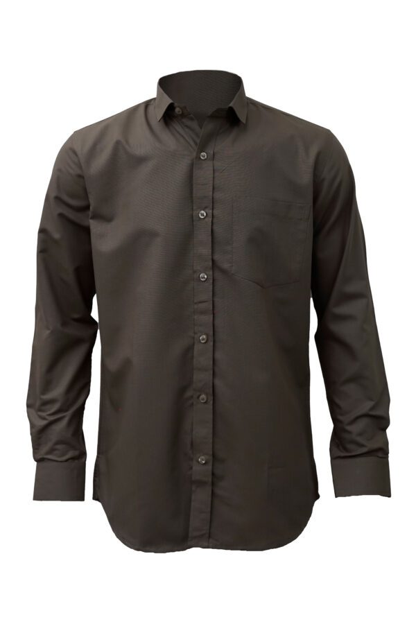Saasha Garments Light Brown Plain Shirt For Men 2 Front