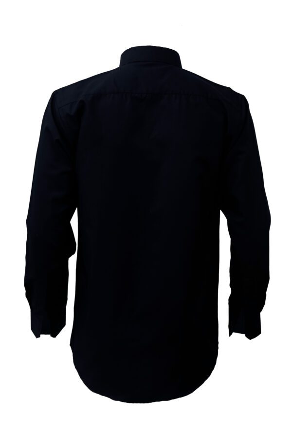 Saasha Garments Dark Navy Blue Plain Shirt For Men Back