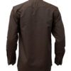 Saasha Garments Brown Plain Shirt For Men Back