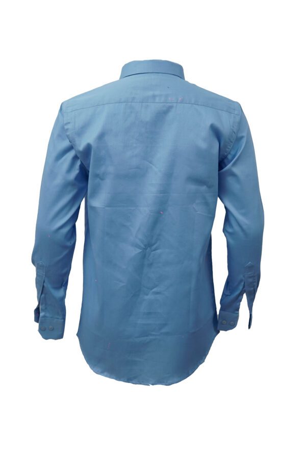 Saasha Garments Sky Plain Shirt For Men Back