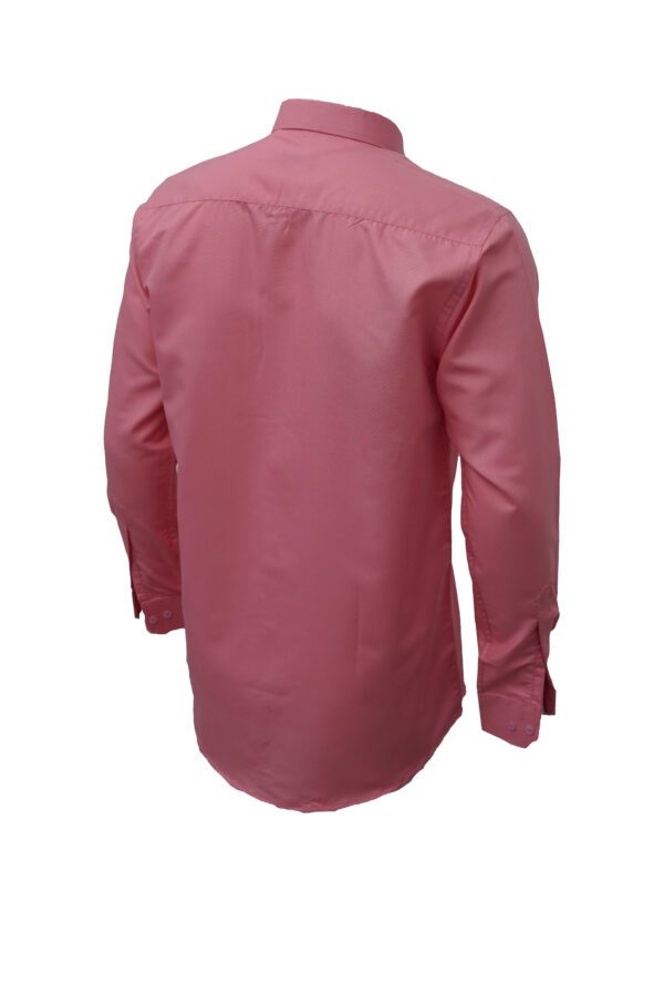 Saasha Garments Pink Plain Shirt For Men Back Side