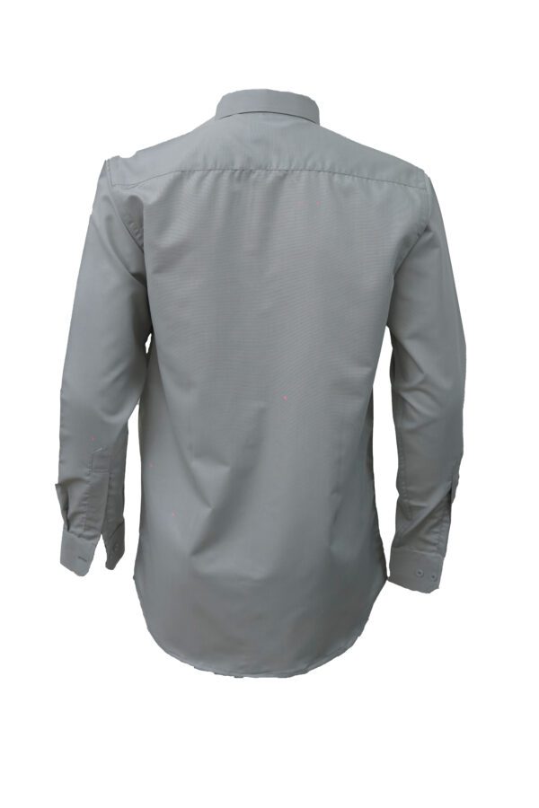 Saasha Garments Cream Plain Shirt For Men Back