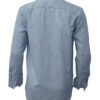 Saasha Garments Light Blue With Grey Checks Shirt For Men Back