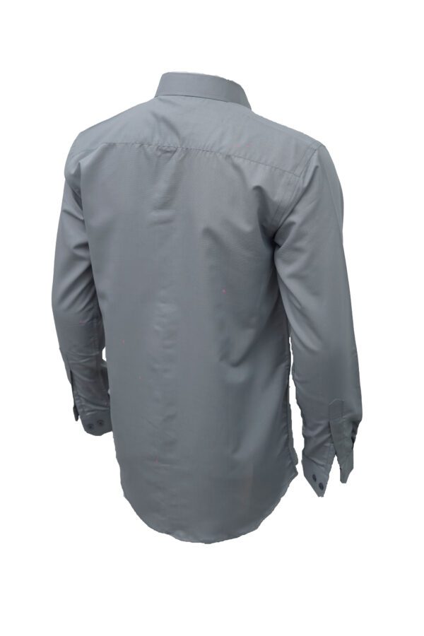 Saasha Garments Cream Plain Shirt For Men Back Side