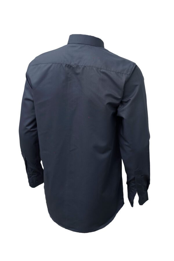 Saasha Garments Mid Grey Plain Shirt For Men Back Side