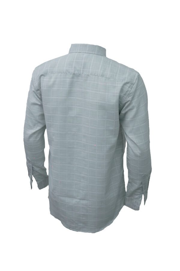 Saasha Garments Cream Big Checks Shirt For Men