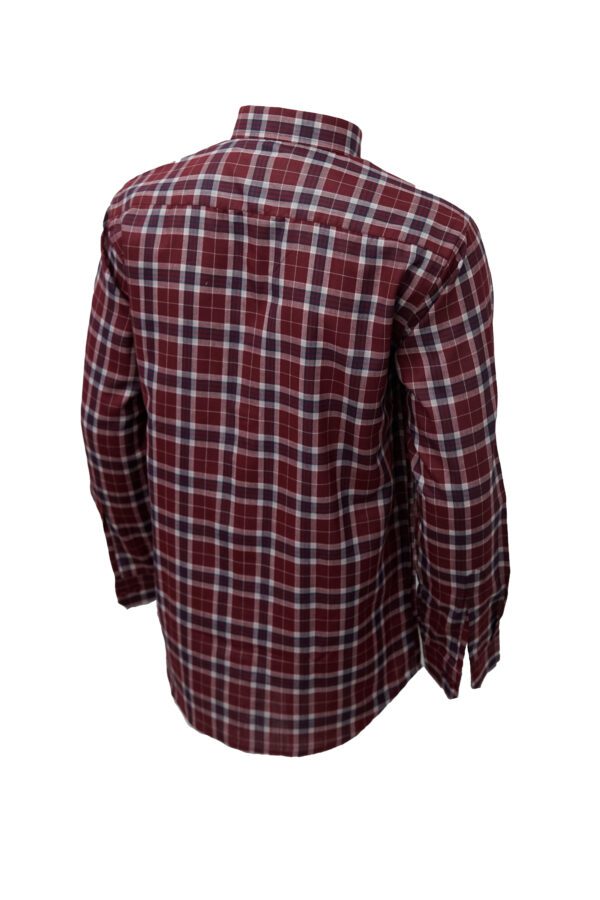 Saasha Garments Maroon Box Big Checks Shirt For Men