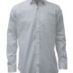 Saasha Garments White Plain Shirt For Men Front
