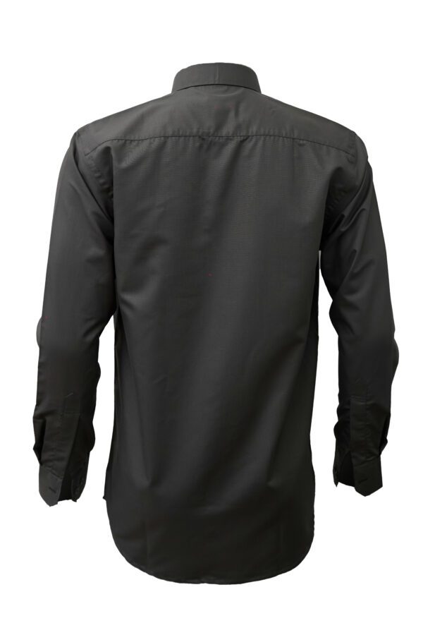 Saasha Garments Mid Black Plain Shirt For Men Back