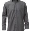 Saasha Garments Mid Grey Plain Shirt For Men Front