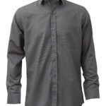 Saasha Garments Mid Grey Plain Shirt For Men Front