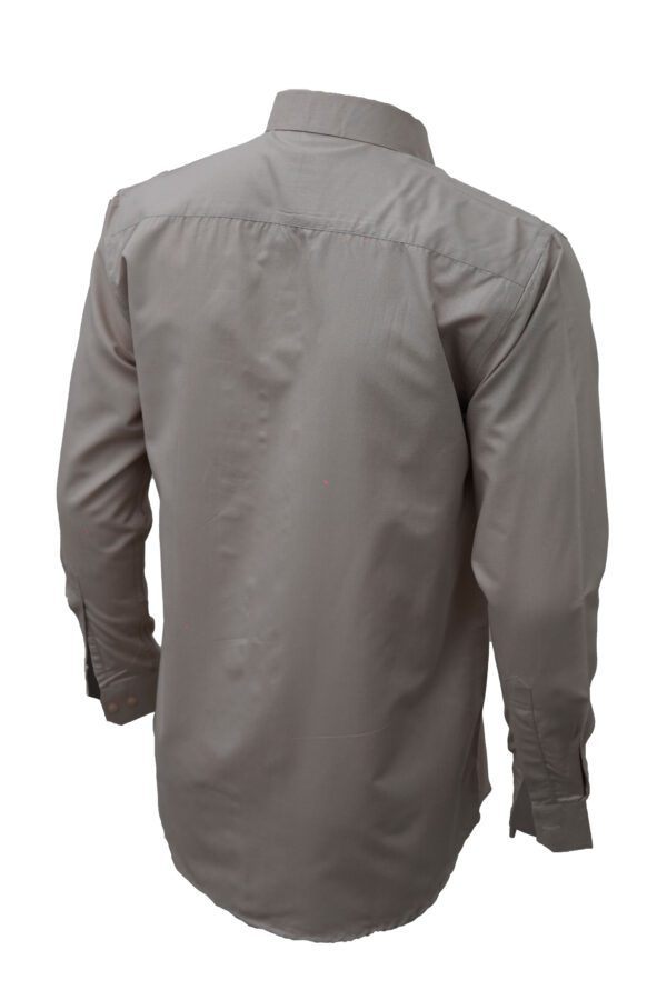 Saasha Garments Light Grey Plain Shirt For Men Back Side
