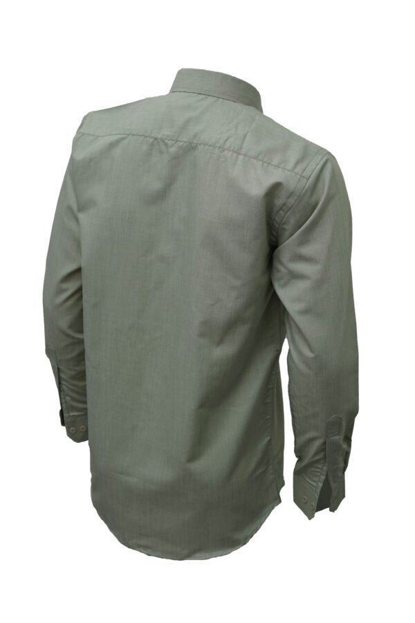 Saasha Garments Light Green Plain Shirt For MenSaasha Garments Light Green Plain Shirt For Men Back Side