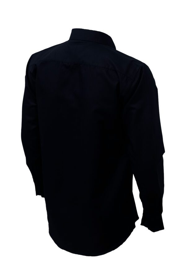 Saasha Garments Dark Navy Blue Plain Shirt For Men Back Side