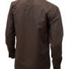 Saasha Garments Brown Plain Shirt For Men Back Side