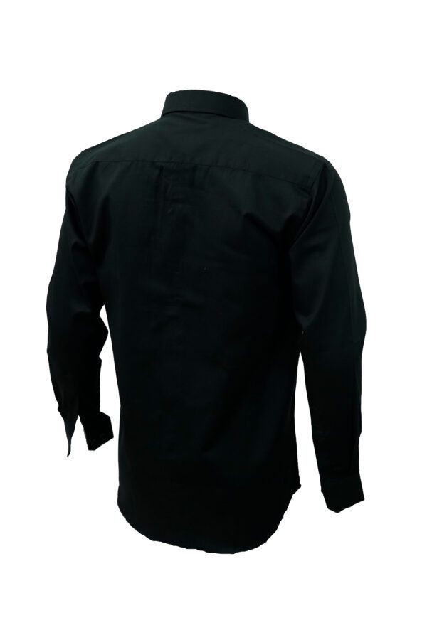 Saasha Garments Forest Green Plain Shirt For Men Back Side