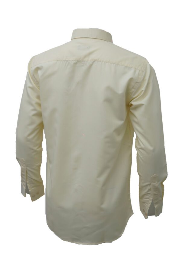 Saasha Garments Yellow Plain Shirt For Men Back Side