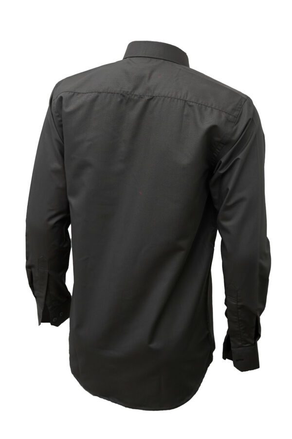 Saasha Garments Mid Black Plain Shirt For Men Back Side