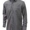 Saasha Garments Mid Grey Plain Shirt For Men Back Side