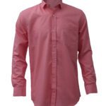 Saasha Garments Pink Plain Shirt For Men Front