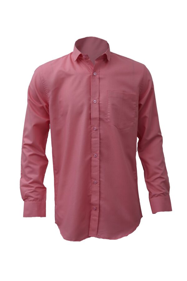 Saasha Garments Pink Plain Shirt For Men Front