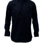 Saasha Garments Navy Plain Shirt For Men Front
