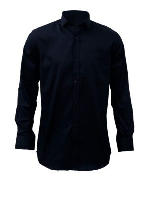 Saasha Garments Navy Plain Shirt For Men Front