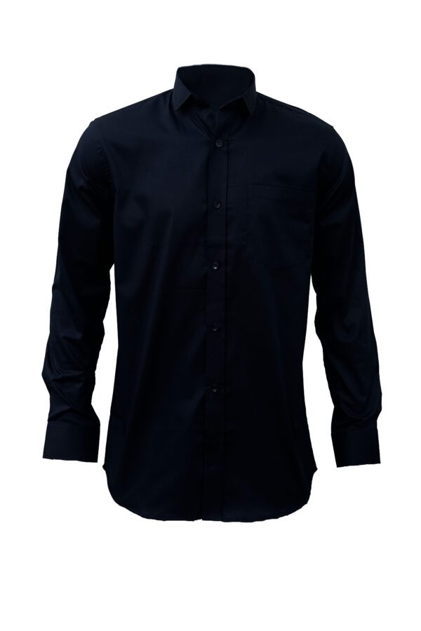 Saasha Garments Navy Plain Shirt For Men Front
