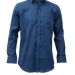 Saasha Garments Navy Plain Shirt For Men1 Front