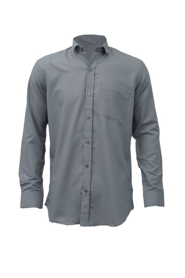 Saasha Garments Cream Plain Shirt For Men Front