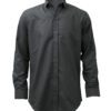 Saasha Garments Grey Plain Shirt For Men Front