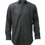 Saasha Garments Grey Plain Shirt For Men Front
